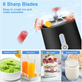 Handzee 445038546589 Portable Personal Blender 15.2oz Usb Rechargeable With 6 Blade #3
