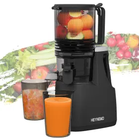 Zmj005bk Heynemo Cold Press Juicer Machines With 5.9 Inch Wide Chute 250w Slow Masticating