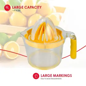 Home Basics 886466414205 4-in-1 Simple Squeeze Hand Press Manual Food-plastic Juicer With Built-in Mea #2