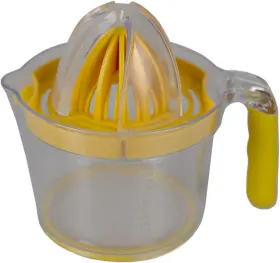 Kt41420 Home Basics 4-in-1 Simple Squeeze Hand Press Manual Food-grade Plastic Yellow