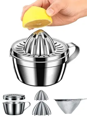 Ls271 Homestia Citrus Lemon Orange Grapefruit Juicer Manual Squeezer 304 Stainless Steel Rob