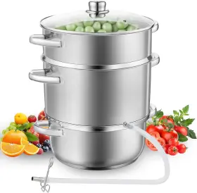 Hmv-6485124 Hurmovae 8.5 Quart Stainless Steel Steam Juicer Extractor 3-layer Fruit Vegetable