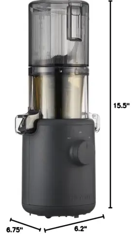 H310a Hurom 711181290578 Personal Self Feeding Slow Masticating Juicer Matte Black
