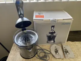 Cj-b01bss Hurom Citrus Juicer Squeezer Silver Stainless Steel Used Once Works