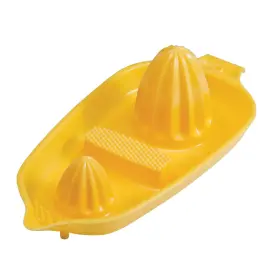 Hutzler 070537550088 Manual Hand Juicer With Rind Grater For Large And Small Fruits Yellow