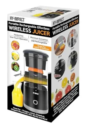 03617 Hy-impact Wireless Citrus Juicer Rechargeable Machine Usb Automatic Orange Lime Lemon G