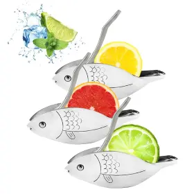 Usm3382zx Hyzaphix 3pcs Fish Lemon Juicer Manual Squeezer Portable Lime Sha