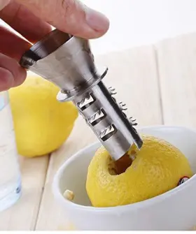 I Kito 785004946065 Citrus Lemon Juicer Squeezer Hand Press Stainless Steel Manual Reamer Quick #2