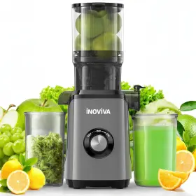 Inoviva 445043371381 Juicer Machines Cold Press With 4.35 Inch Large Feed Chute Fit Whole