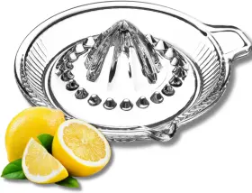Jatisse 445002182188 Glass Lemon Juicer Orange Grapefuit Manual Squeezer Small Citrus Extr