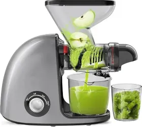 Jesslyn 3209 Cold Press Juicer Machine Gen 2 High Yield Quiet Motor Easy Clean Gray