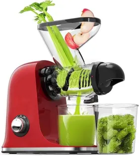 Jesslyn 3304 Quiet Cold Press Juicer Machine High-yield Easy To Clean Non-bpa Red