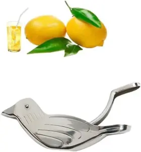 Jinshining 725670898299 1pc Silver Manual Lemon Juicer Exquisite Bird Stainless Steel Ju