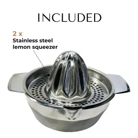 Js Gourmet 621139991139 Stainless Steel Manual Orange Squeezer With Removable Bowl And Strainer Hand #2