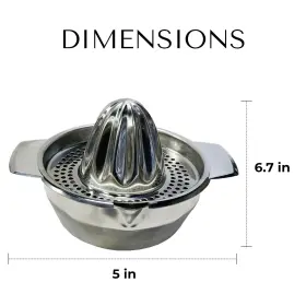 Js Gourmet 621139991139 Stainless Steel Manual Orange Squeezer With Removable Bowl And Strainer Hand #3