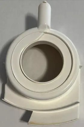 Jm-1c Juiceman Jr Replacement Collar Spout White Plastic Carrot Staining #3