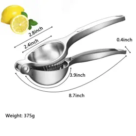 Junhome 739804786789 Manual Lime Squeezer Lemon Stainless Steel Citrus Press Cit #2