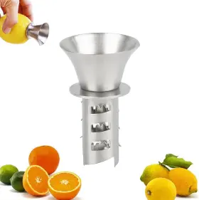 Len1pc1126 Kaycrown 18/8 Stainless Steel Manual Lemon Juicer Squeezer Easy Silvery