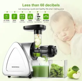 Ca643190.01 Kedemas Ca643190.01- Portable Hand Juicer Machines With Reverse Function Cold Press Silver #3