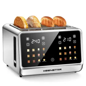 B0fmxqbg8q Keenstar 4-slice Smart Toaster Touch Screen Stainless Steel 1.5 Inch Wide Slots