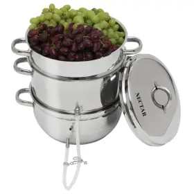Kitchen Crop 781147946627 Multi-use Steam Juicer And Roaster Set - Induction Friendly Stainless Steel Li