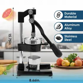 Kitchen Genius 198168319239 Manual Cold Press Slow Juicer Cast Iron Aluminum Alloy Stainless Steel #2