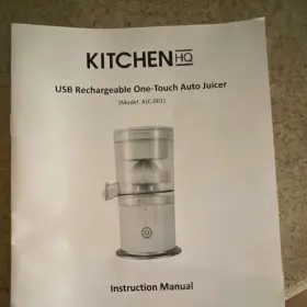 Kitchen Hq Aic-001 Usb Rechargeable One-touch Auto Citrus Juicer Red Manual