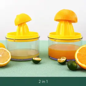 Kitchendao 850051934072 2 In 1 Lemon Orange Citrus Juicer With Lid For Sanitary Storage Manual Hand #2