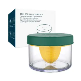 Kitchendao 850051934072 2 In 1 Lemon Orange Citrus Juicer With Lid For Sanitary Storage Manual Hand