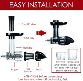 Kitoart 744111019987 Masticating Juicer Attachment For Kitchenaid All Models Stand Mixers Masticatin #3