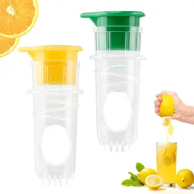 22419854 Kryslanix 2pcs Lemon Juicer Squeezer 2025 New Screw-top Manual Lemons Ju