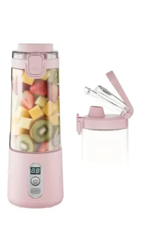 Xp4506774 Lalayuan Usb Powered Juicer With Digital Timer Battery Left Display High Speed. Usb-c