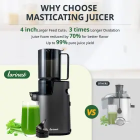 Larinest 810072846020 Slow Masticating Juicer Machines Cold Press With 4 Inch #2