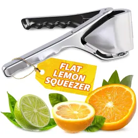 A112 Leglo 744110166446 Lemon Squeezer Stainless Steel - Strong Bend And Rust Resistant Flat Juicer