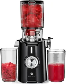 Linkchef 313111235200 Cold Press Juicer Slow Masticating Machines With No-prep 4.35 Inch