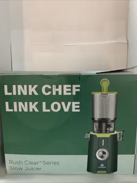 Linkchef 313113289232 Rush Clear Cold Press Juicer Slow Machines With No-prep 4.35 Inch Feed Chute