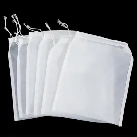 Lp0jc7m4 Liqwei 751705 1 6pcs Nylon Wine Filter Juicer Bags Nut Milk Bag Juicing L White