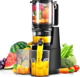Sj-059 Lqz Cold Press Juicer 250w Wide 6.5 Inch Chute High Yield Bpa-free Gray
