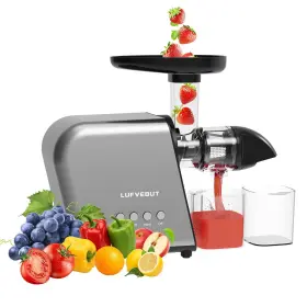 Lufvebut 788609008954 Masticating Slow Juicers For Leafy Greens Tomato Celery Carrot Wheatgrass Col