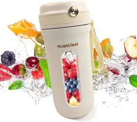 Tro19451178 M.ani.fest 350ml Portable Juicer Cup Usb Rechargeable Mini Blender Type-c White