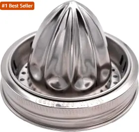 Mason Jar Lifestyle 726084072947 Stainless Steel Juicer Lid For Jars Metal Citrus Lemon Juice Squeezer Ma