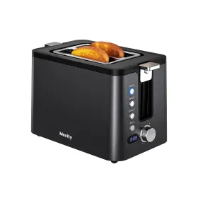 B0fhv6mb89 Mecity Toaster 2 Slice Stainless Steel Body Timer Bagel Defrost Reheat Canc