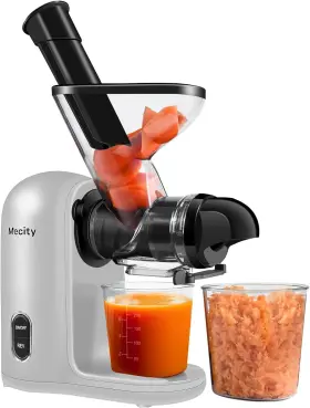 Js3308 Mecity Small Cold Press Juicer Slow Masticating For Vegetable Silvery