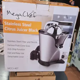 Juicermccj-407 Megachef Mccj-407 New In Boxmegachef Stainless Steel Citrus Black Anti-drip Dw0safe
