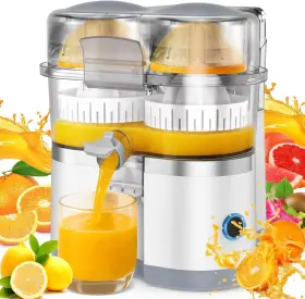 Meteralla 795629515669 Electric Juicer Machine With Double Head And Built-in Fruit Cutter Fast Orange Ju