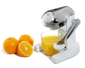 Metrokane 022578036038 Mighty Oj Home Juicer White - Chrome Head