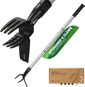 6-claw Miaoke 705353952104 And Light Weeding Tool 44.5 Inch Weed Puller With Foot Platform De