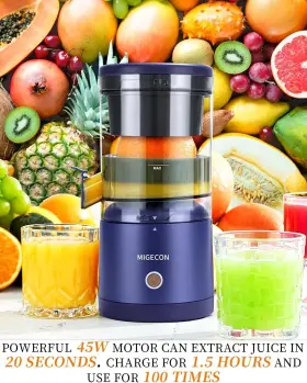 Migecon 889435590665 Citrus Juicer Lemon Squeezer Orange Juice Fruit Machine Kitchen Usb Rechargeable #2