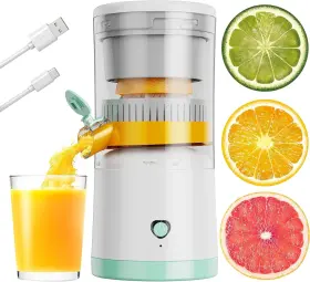 Moyac 797387429950 Electric Juicer Rechargeable Portable Orange Citrus Machines With Usb