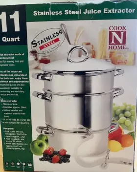 Nc-00250 Neway Housewares Intl Stainless Steel Juice Steamer Extractor 11 Quart Fruit Vegetables Juicer Pot And Clamp